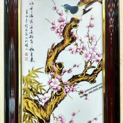 Tranh Sứ Tứ Quý Mã TL018